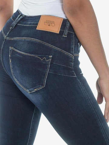 Le Temps Des Cerises Slimfit Jeans in Blauw