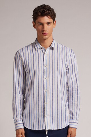 INTIMISSIMI Regular fit Button Up Shirt in Blue: front