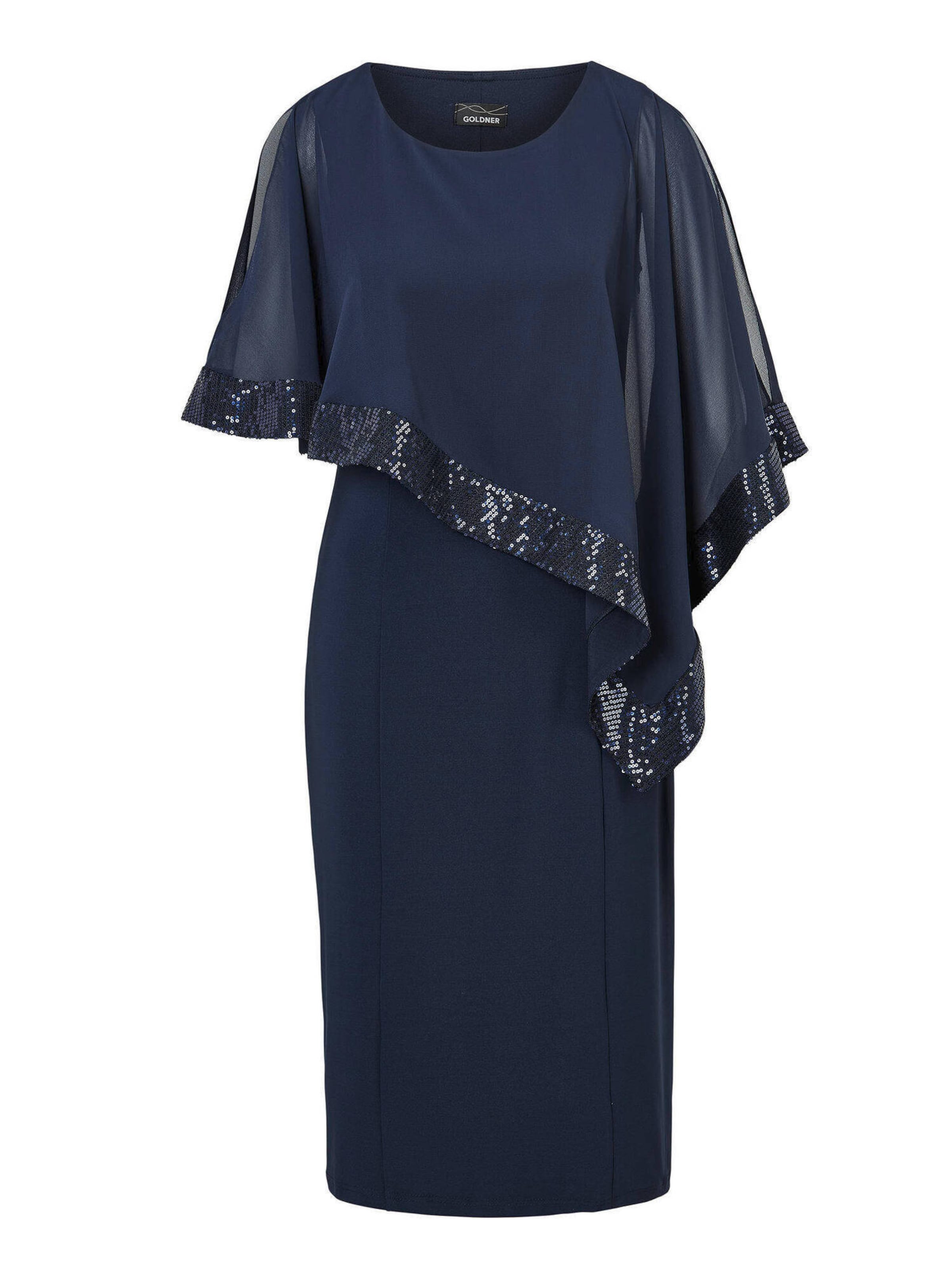 Goldner Kleid in Blau: Vorderseite