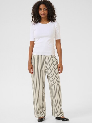 Wide leg Pantaloni di Kaffe in beige
