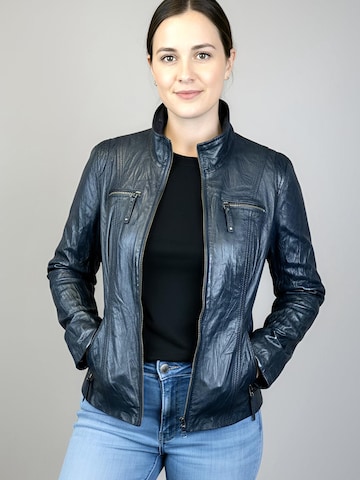 CABRINI Between-season jacket 'Francesca' in Blue: front