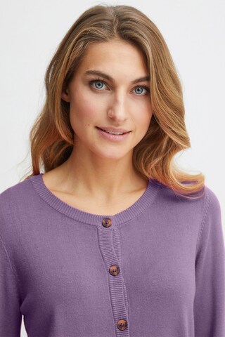 Fransa Knit Cardigan in Purple