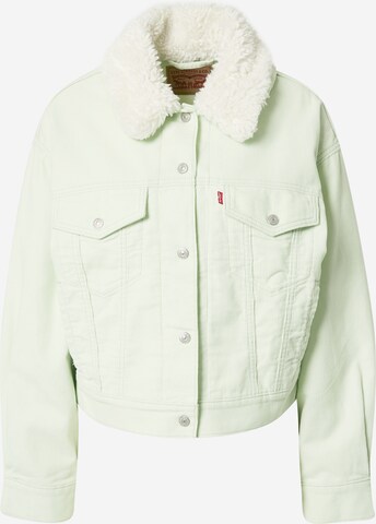 LEVI'S ® Tussenjas 'Sherpa Baby Baggy Trucker Jacket' in Groen: voorkant