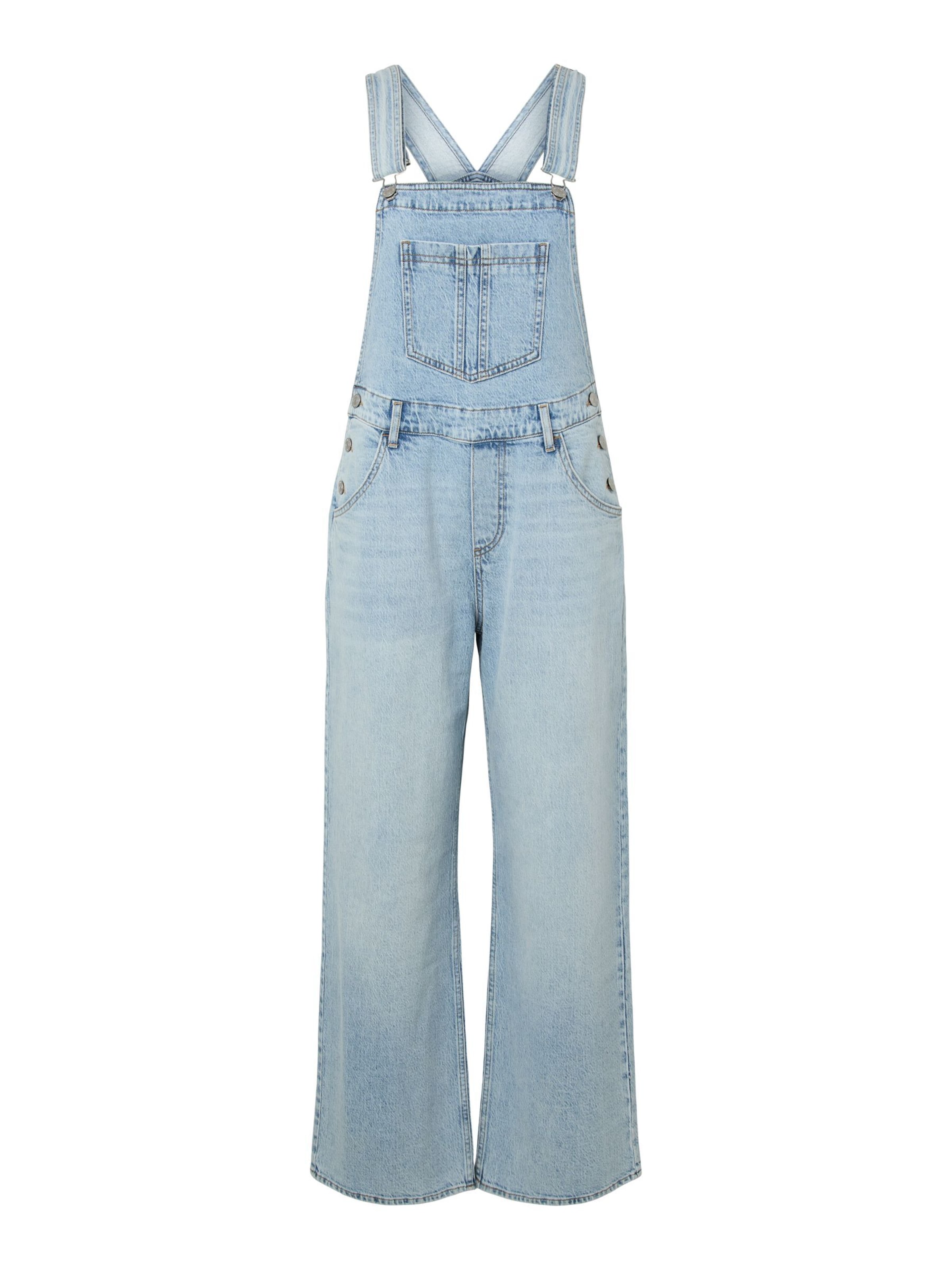 Loosefit Pantaloni con pettorina 'PCGrace' di PIECES in blu: frontale