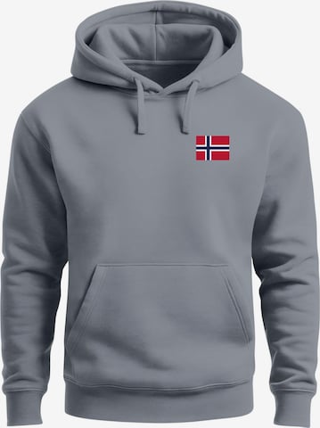Neverless Sweatshirt 'Norwegen' in Grey: front