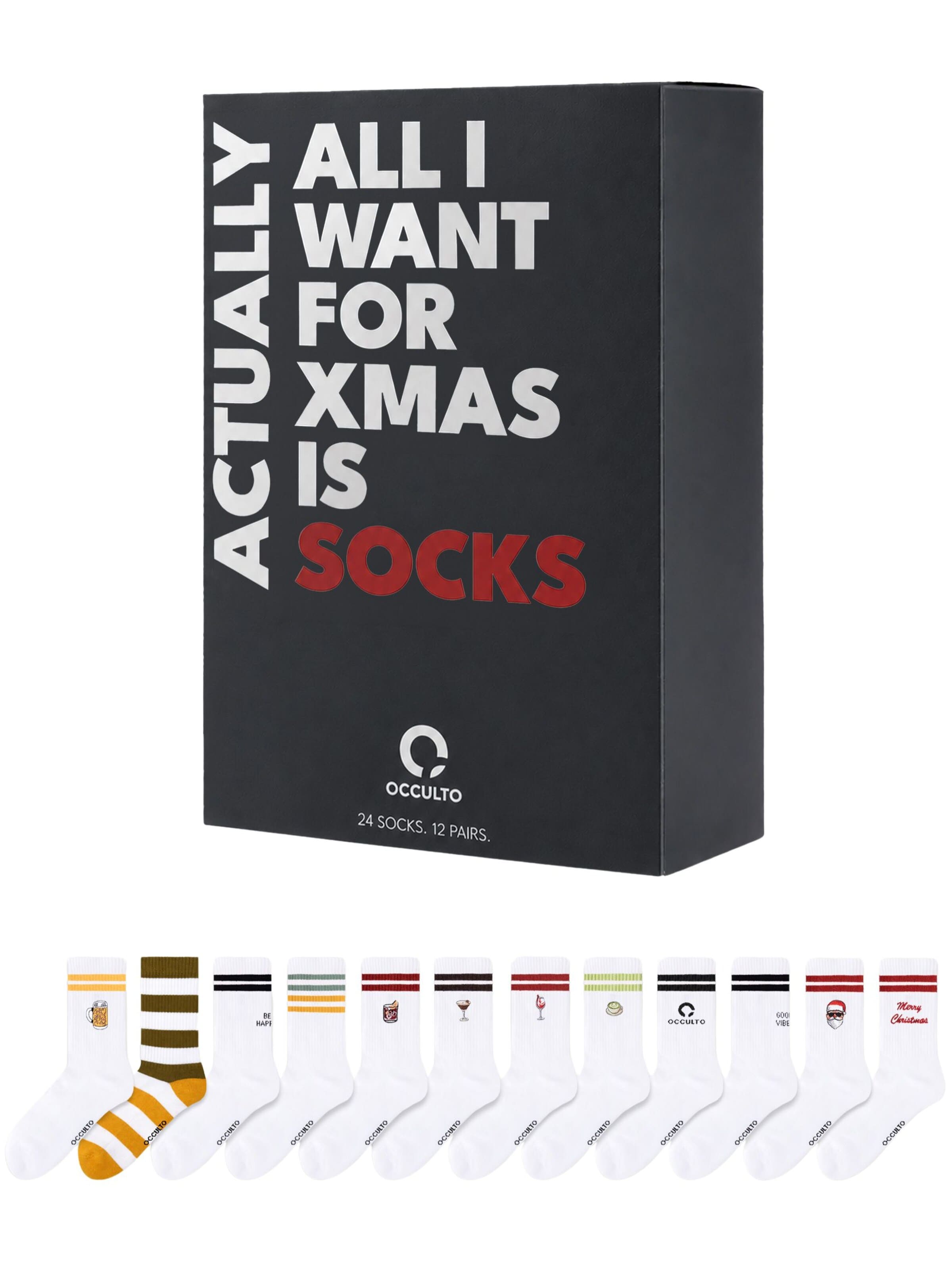 Occulto Socken 'Calendar'‌‌‌‌‌ in Schwarz