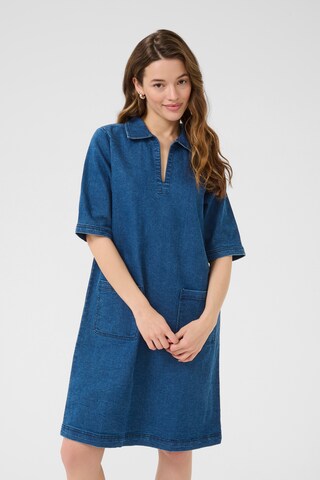 Kaffe Jurk 'KAlauren' in Blauw: voorkant
