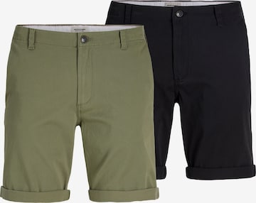 JACK & JONES - regular Pantalón chino en negro: frente