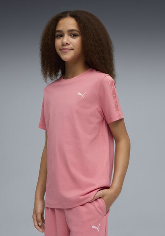 PUMA Shirt 'Essentials Tape' in Pink: front