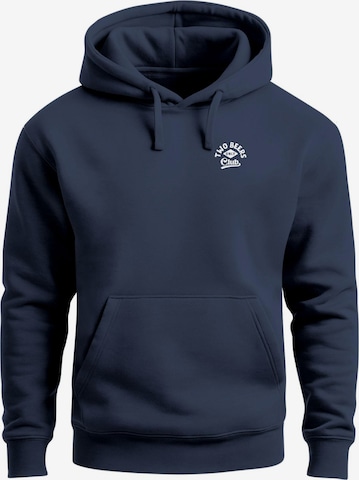 Neverless Sweatshirt 'Two Beers only' in Blau: Vorderseite
