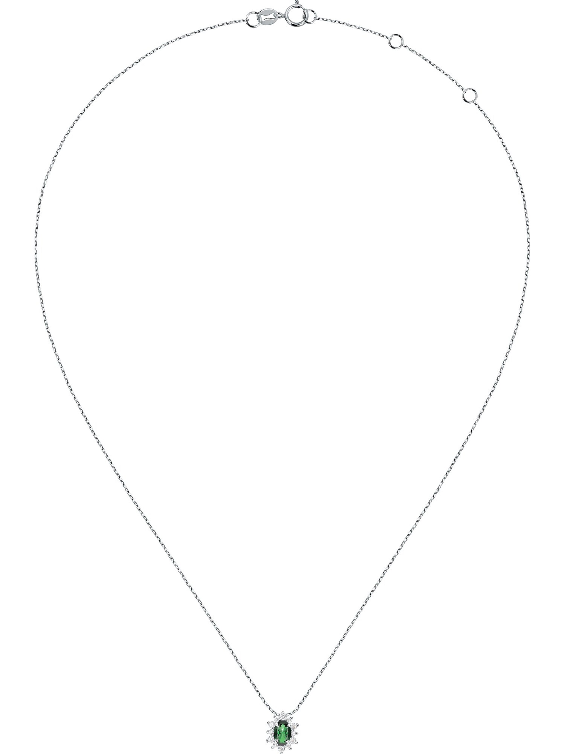 Live Diamond Kette in Silber: Vorderseite