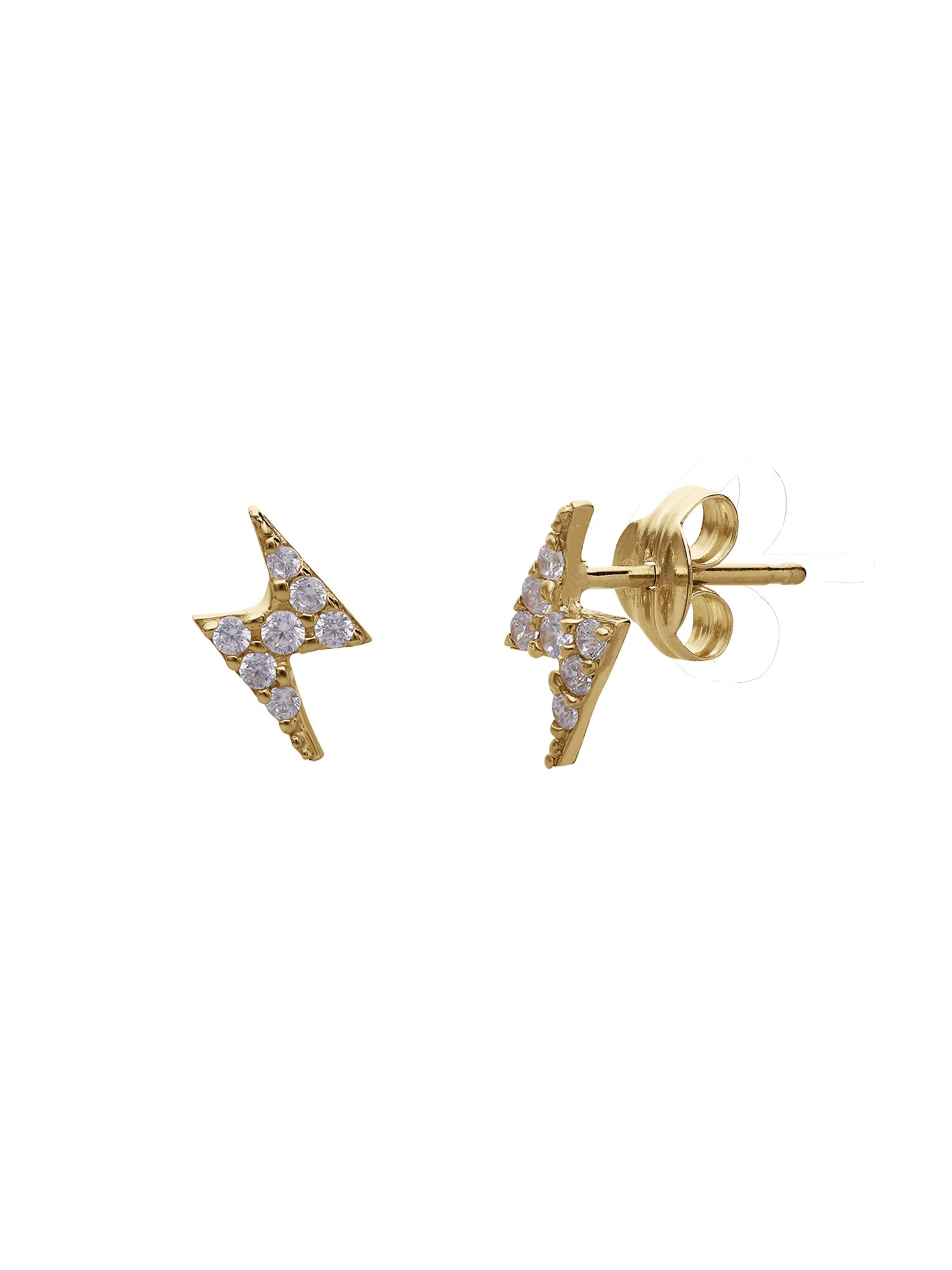Lucardi Earrings in Gold: front