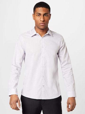 BURTON MENSWEAR LONDON - Ajuste regular Camisa de negocios en gris: frente