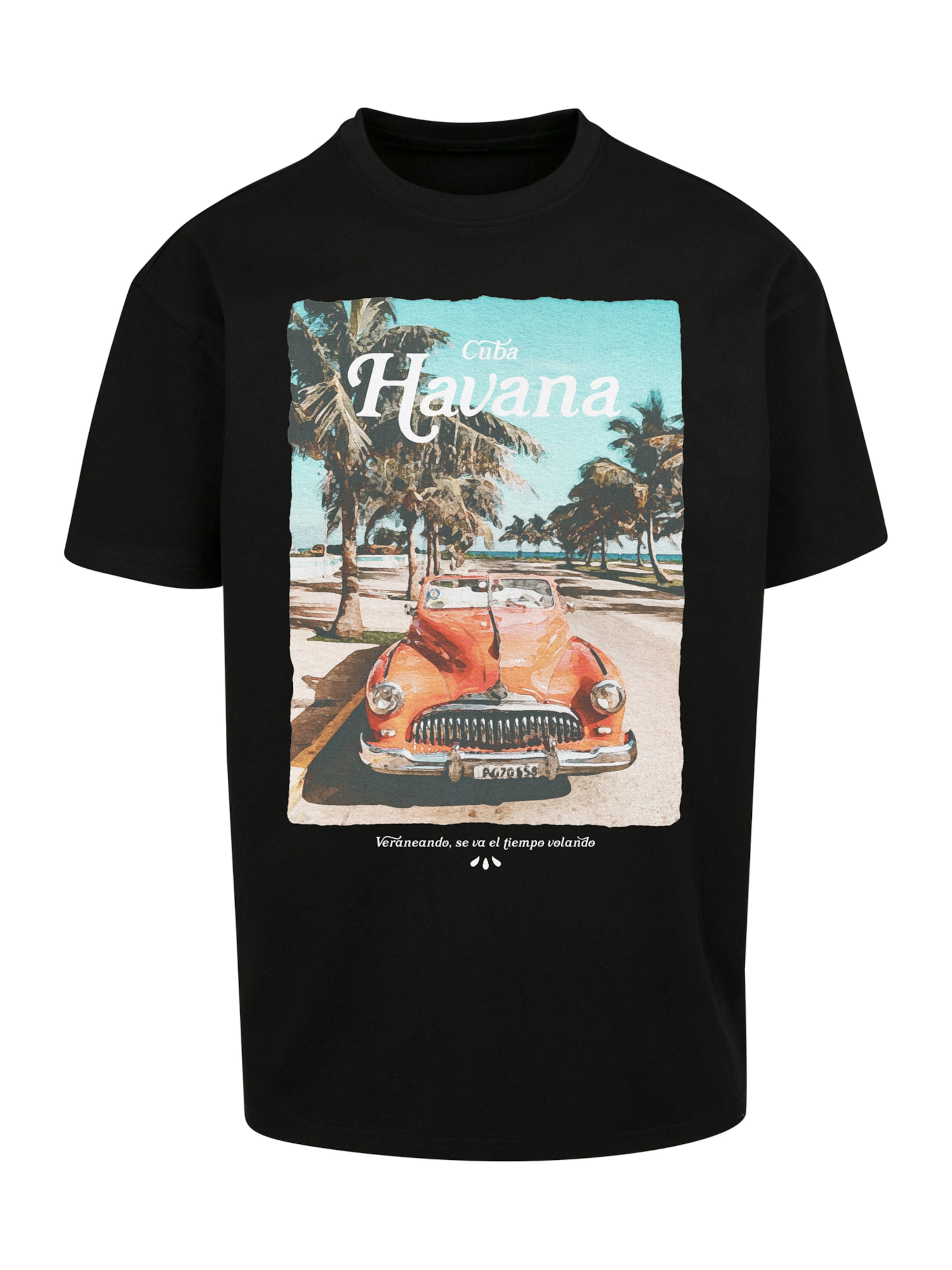 Mister Tee Shirt 'Havana Vibe' in Black: front