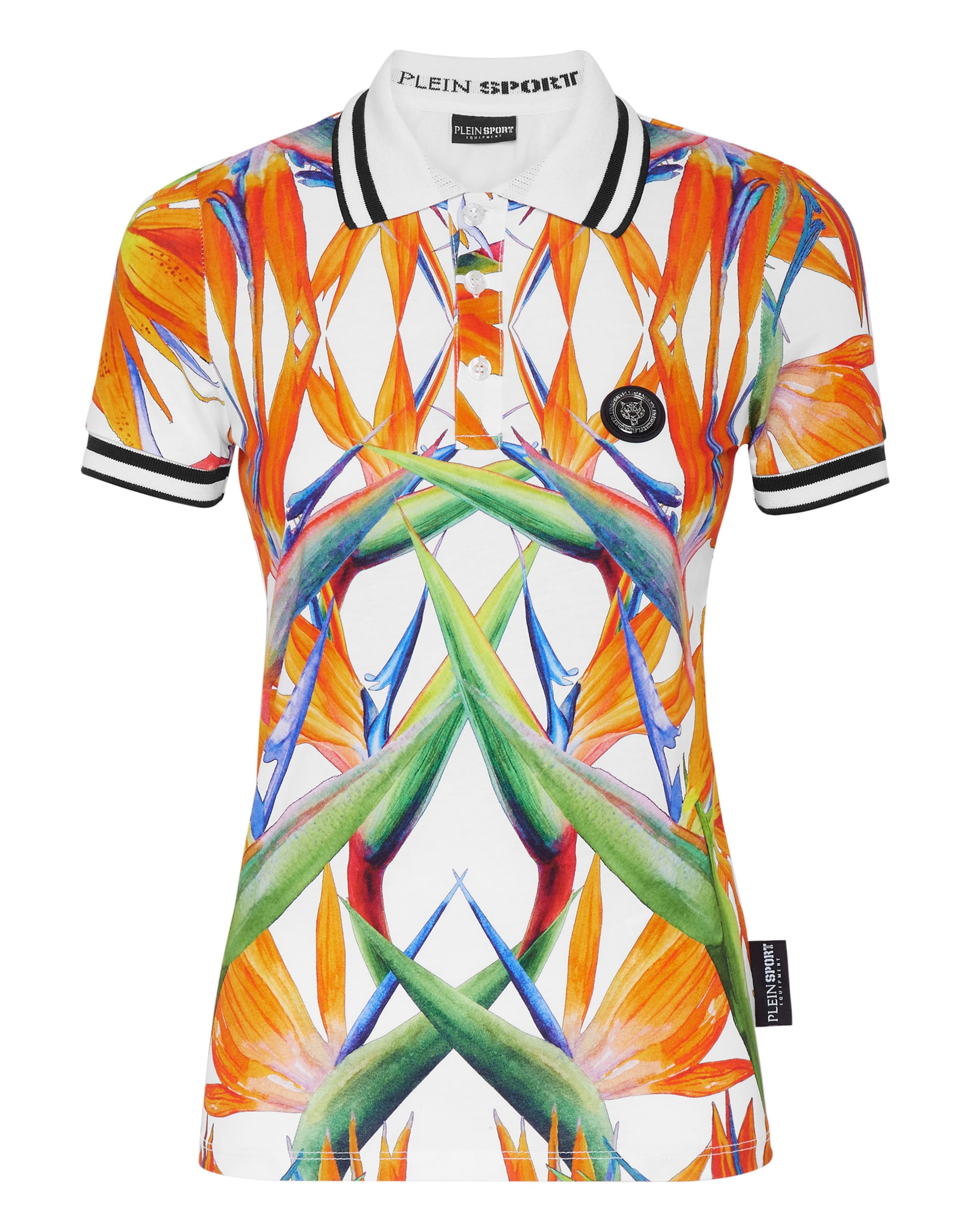 Plein Sport Camisa em azul / verde / laranja / branco, Vista do artigo