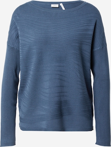 s.Oliver BLACK LABEL Пуловер в синьо: отпред