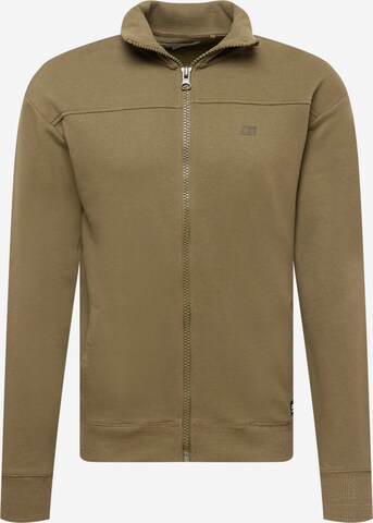 BLEND Zip-Up Hoodie in Green: front