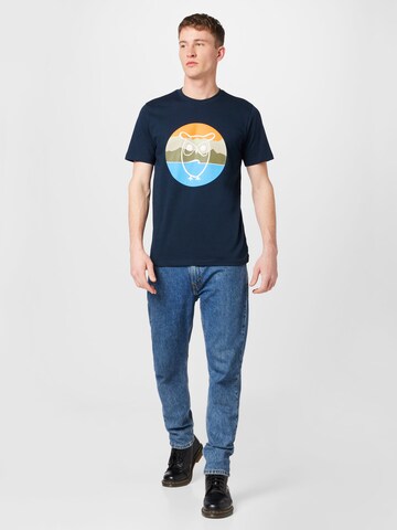 KnowledgeCotton Apparel T-Shirt (GOTS) in Blau