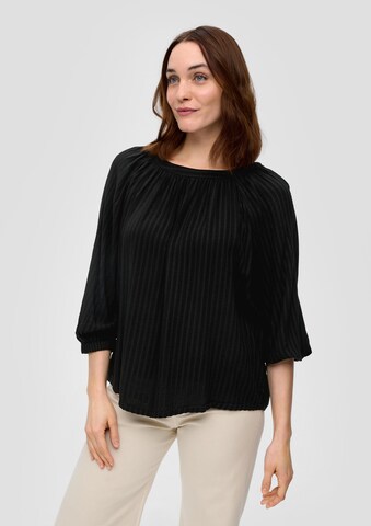 s.Oliver Blouse in Zwart: voorkant