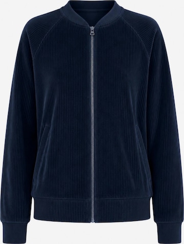 Leela COTTON Sweatjacke in Blau: Vorderseite