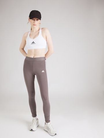 ADIDAS SPORTSWEAR Skinny Športové nohavice 'Essential' - Sivá