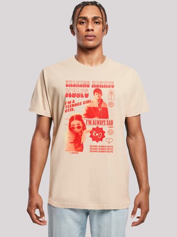 T-Shirt 'Sex Education Otis Talking Helps Netflix TV Series' F4NT4STIC en beige : devant