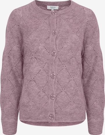 b.young Knit Cardigan in Grey: front