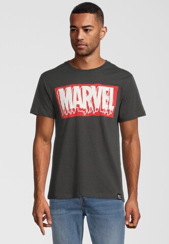 Recovered Shirt 'Marvel Slime Logo Vintage' in Zwart: voorkant