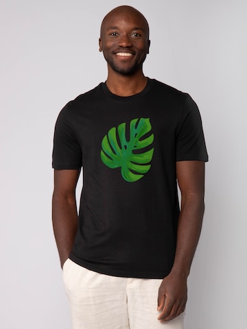 T-Shirt 'Monstera 2.0' Watapparel en noir : devant