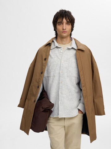 Regular fit Camicia 'Twill' di SELECTED in grigio