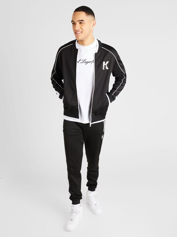 Karl Lagerfeld Zip-Up Hoodie in Black