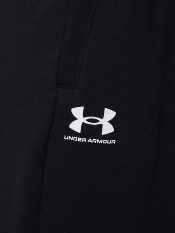 UNDER ARMOUR Wide leg Sportbyxa 'Rival' i svart