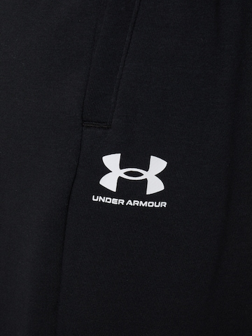 UNDER ARMOUR Wide Leg Sportsbukser 'Rival' i sort