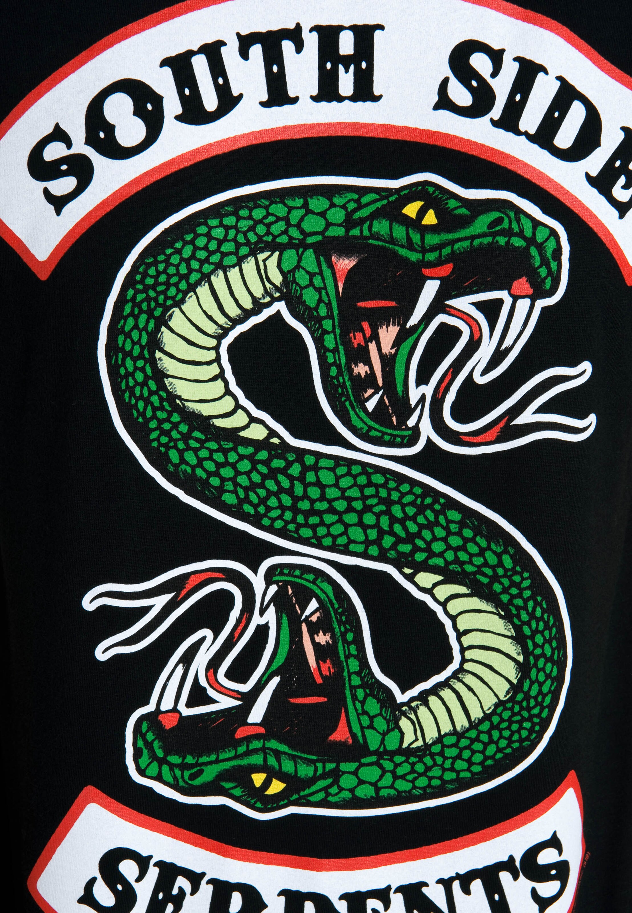 LOGOSHIRT Shirt 'South Side Serpents' in Black