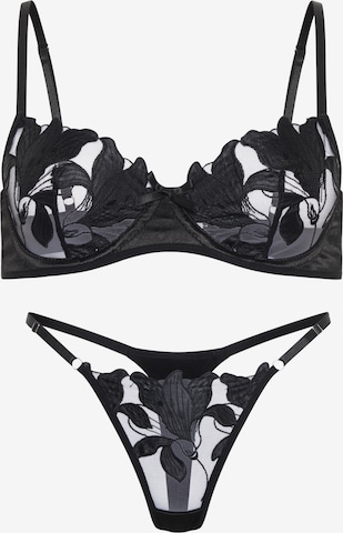 Orchibelle Underwear Sets in Black: front