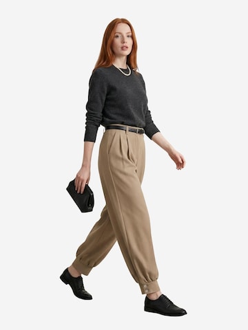 Barrel Pantalon à plis My fashion en marron