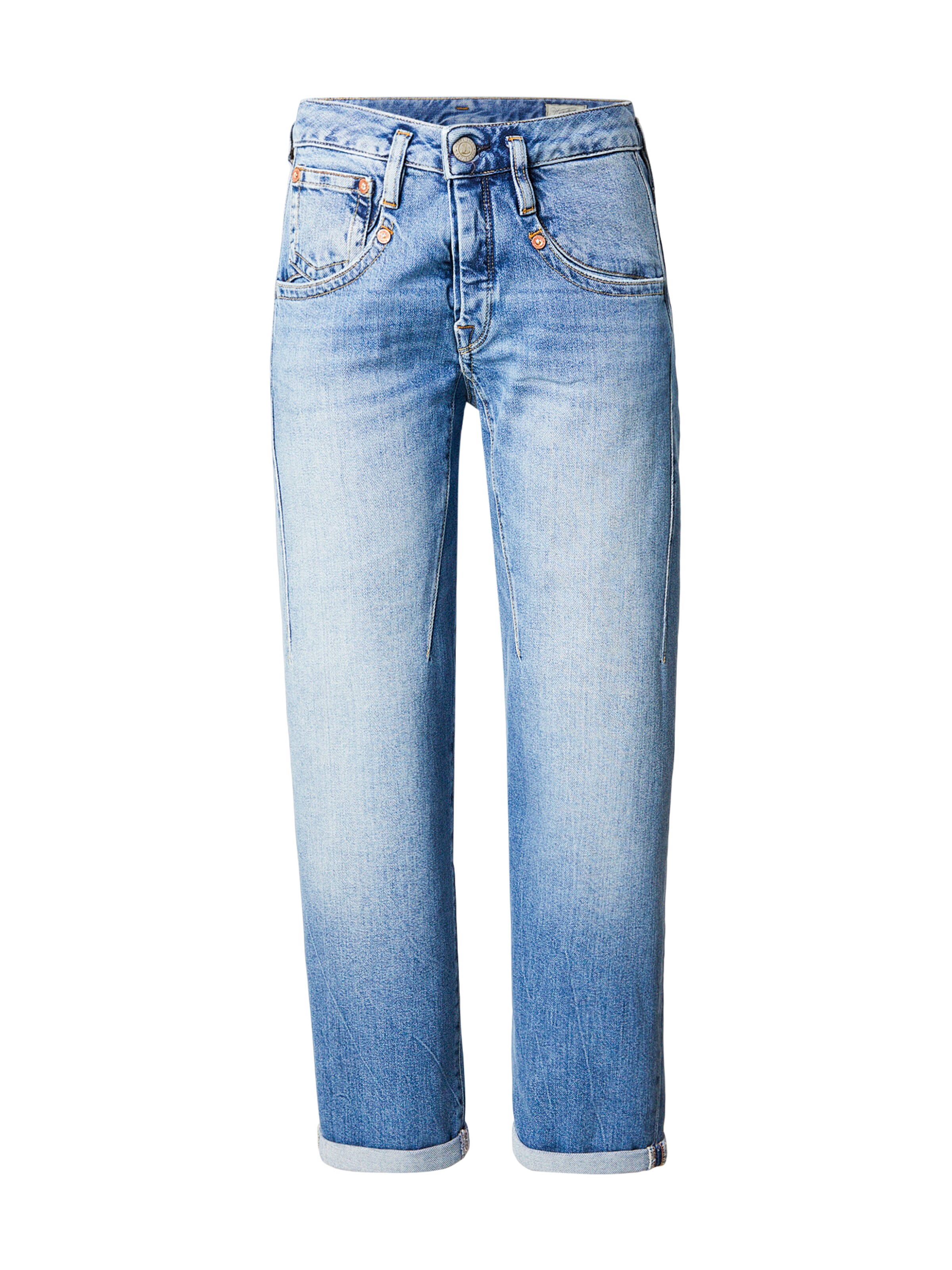 zils Herrlicher Vaļīgs piegriezums Džinsi 'Shyra Tap': no priekšpuses