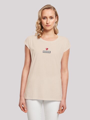 T-shirt F4NT4STIC en beige : devant