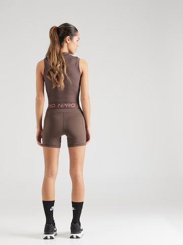Skinny Pantalon de sport 'Pro 365' NIKE en marron