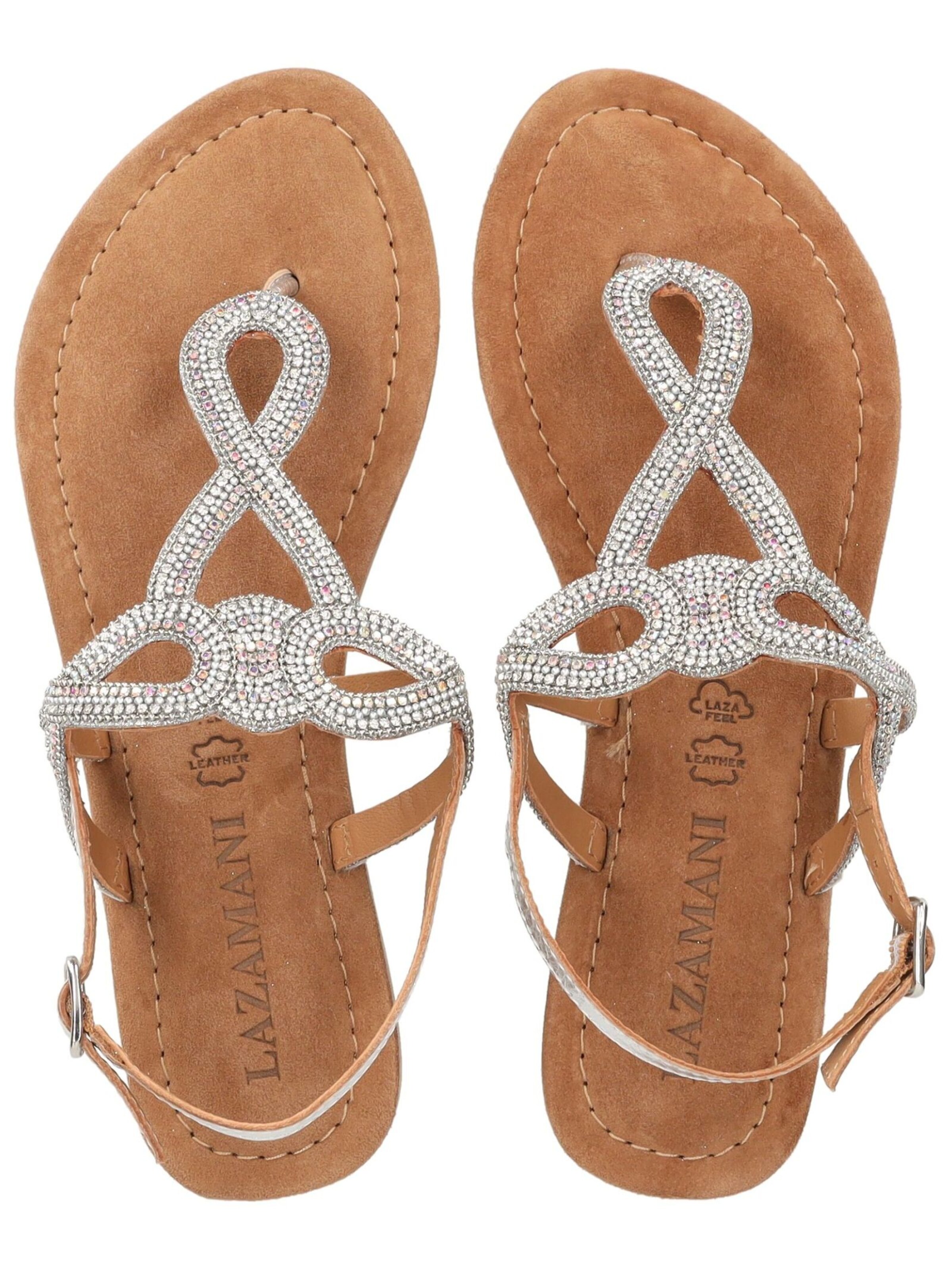 LAZAMANI Sandale in Silber