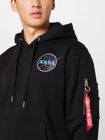 Felpa 'Dark Side' di ALPHA INDUSTRIES in nero