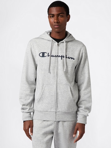 Champion Authentic Athletic Apparel Кофта на молнии в Серый: спереди