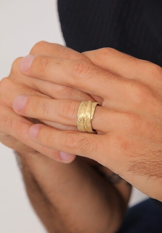 KUZZOI Ring 'Feder' in Gold: front