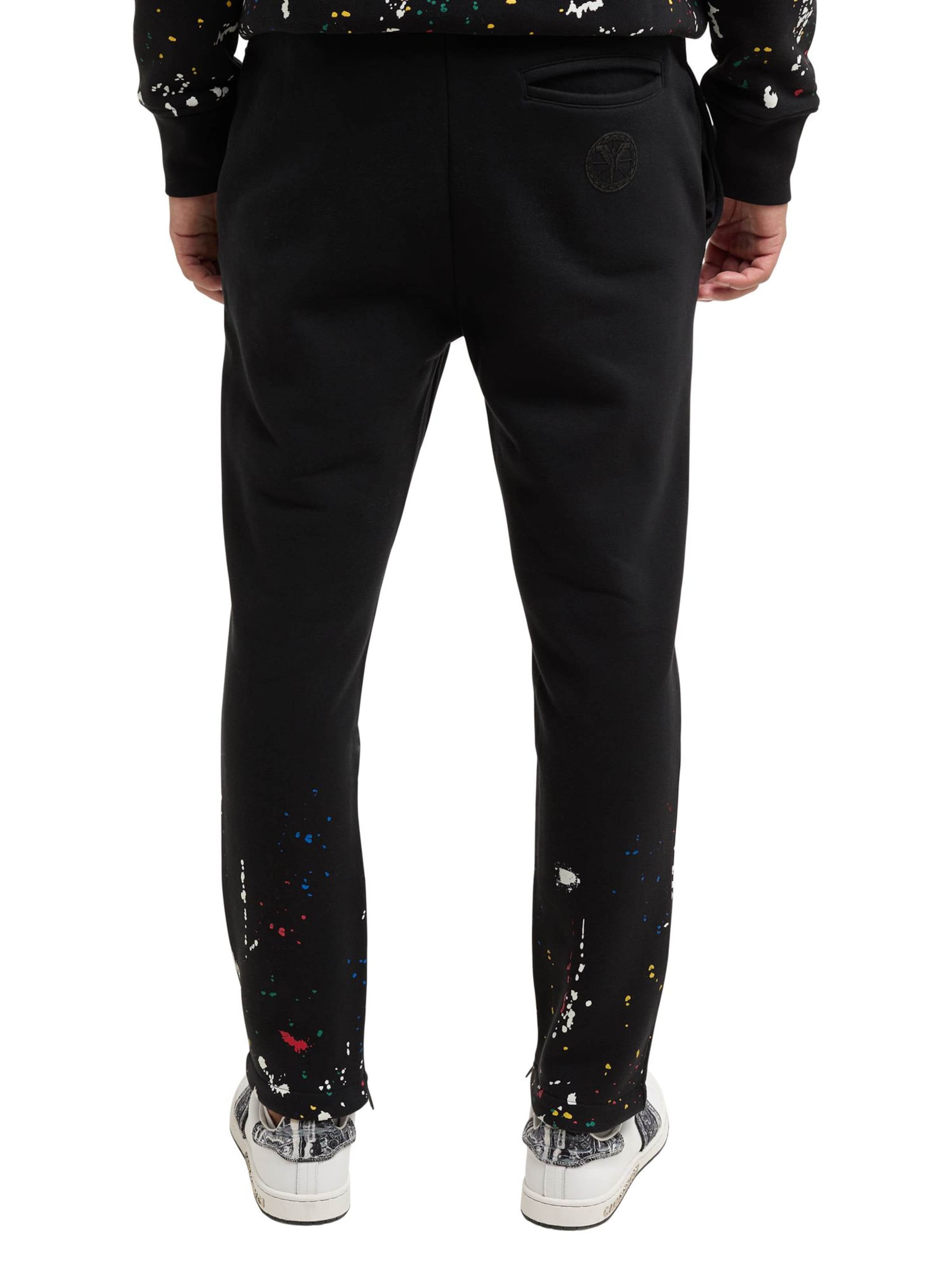 Carlo Colucci Regular Hose in Schwarz