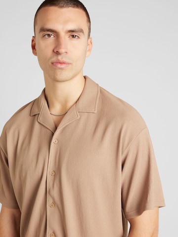 JACK & JONES - Ajuste regular Camisa 'VALENCIA' en marrón