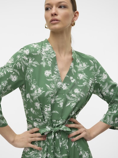 VERO MODA Jurk 'ZERA' in de kleur Groen / Wit, Productweergave
