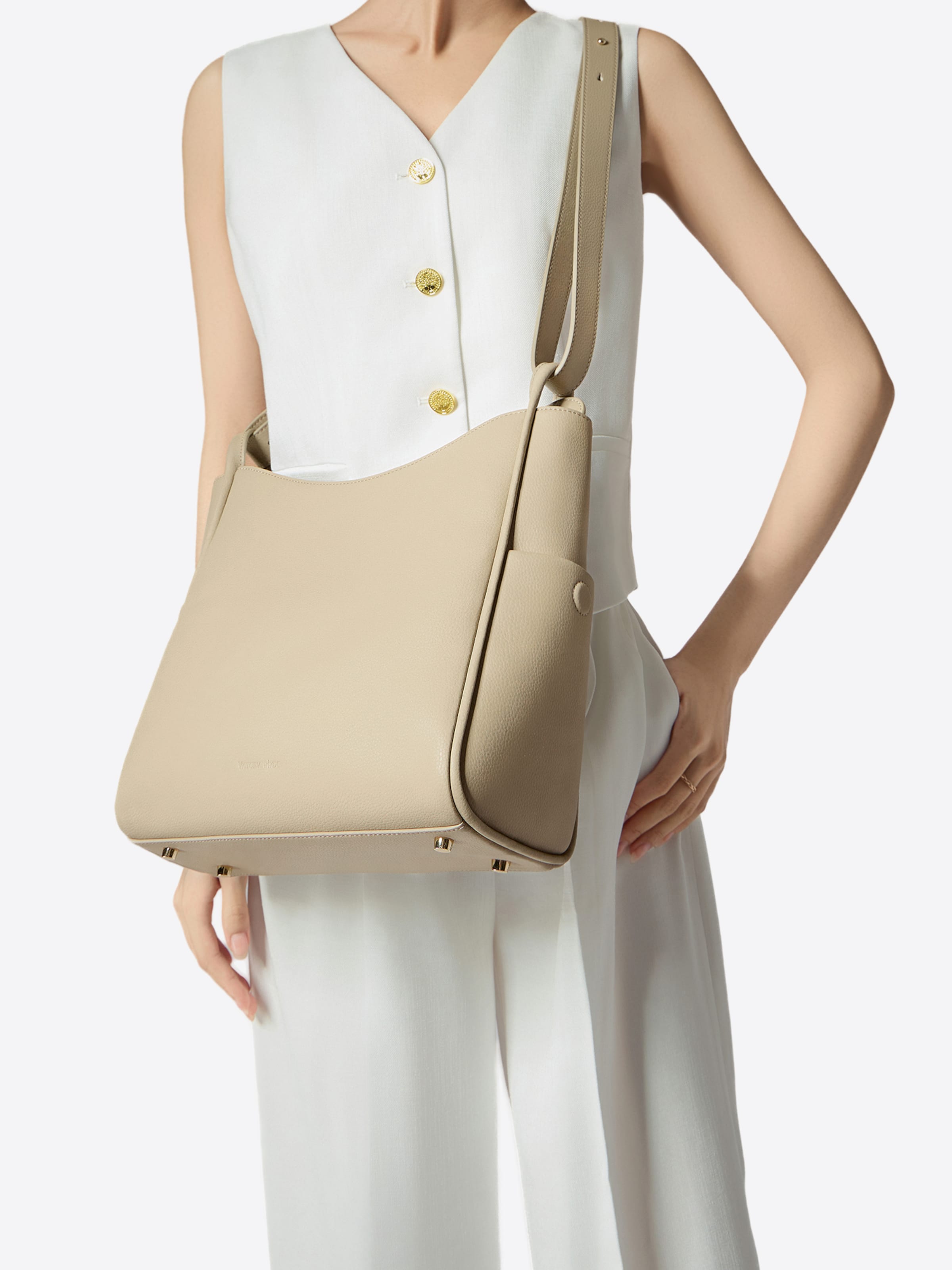 Sacs à main ' Olivia ' Victoria Hyde en beige : devant