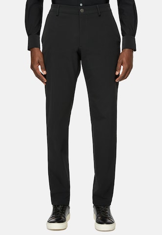 Coupe slim Pantalon chino Boggi Milano en noir : devant