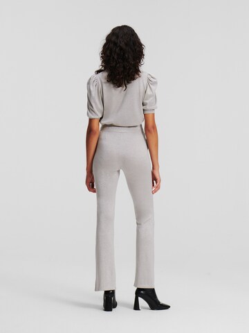 Karl Lagerfeld Slimfit Hlače ' Fashion Lurex Sweatpants ' | srebrna barva