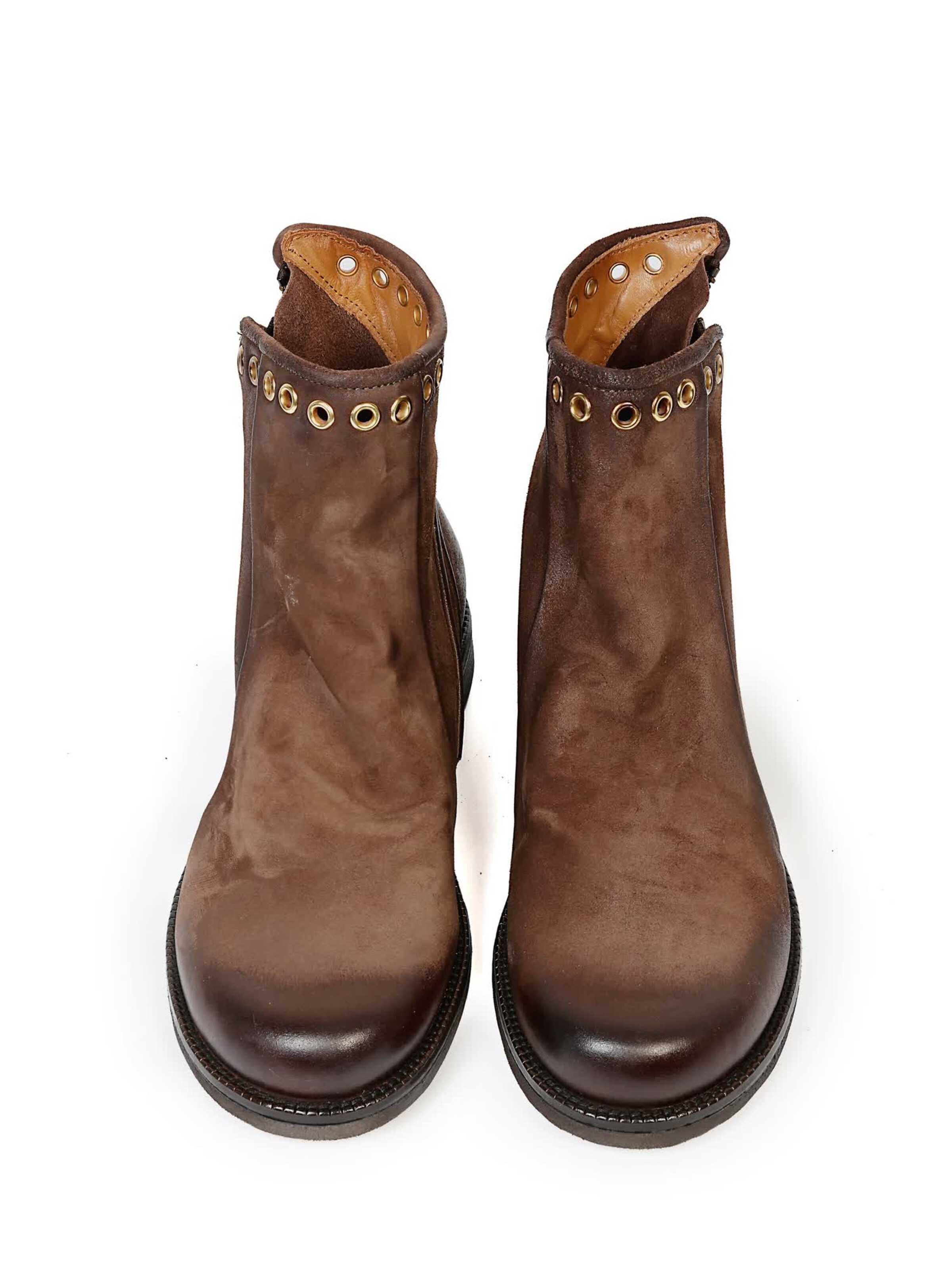 A.S.98 - Botas pelo tornozelo 'Alayna' em castanho: frente
